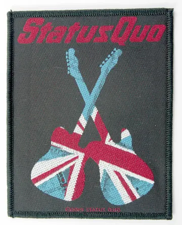 Status Quo - 'Union Jack Guitars' Woven Patch