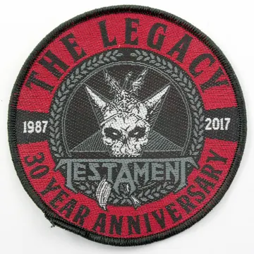 Testament - 'The Legacy - 30 Year Anniversary' Woven Patch