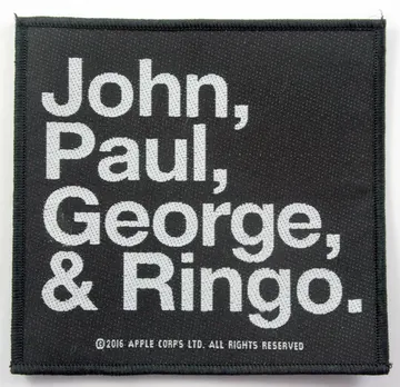 The Beatles - 'John, Paul, George & Ringo' Woven Patch