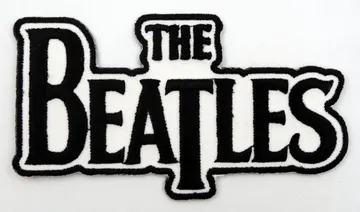 The Beatles - 'White Logo' Embroidered Patch