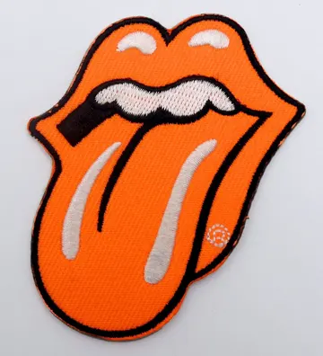 The Rolling Stones - 'Orange Tongue' Small Woven Patch