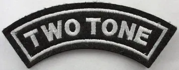 Two Tone - 'White on Black' Embroidered Shoulder Patch