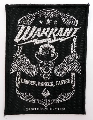 Warrant - 'Louder, Harder, Faster' Woven Patch