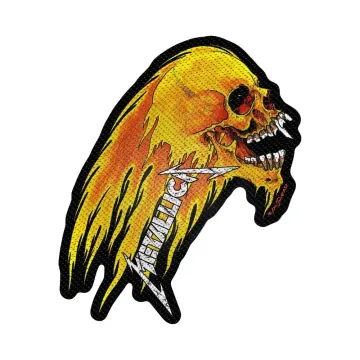 Metallica - Flaming Skull Cut Out - Patch