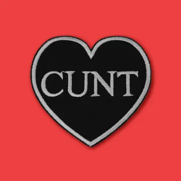 Cunt Black Heart Patch