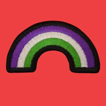 Genderqueer Rainbow Patch