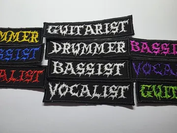 Band Member Patches Roles Embroidered Death Metal Style