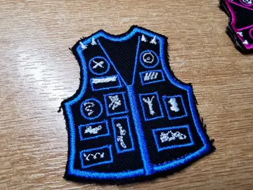 Battle Jacket Embroidered Patch Jacket Parody Death Metal Black Metal Patch Thrash Metal Viking Bright Vibrant Blue