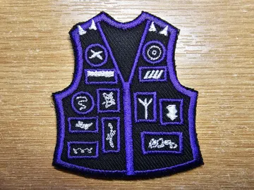 Battle Jacket Embroidered Patch Purple