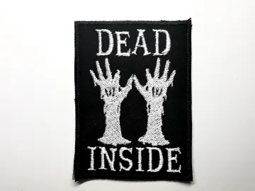 Dead Inside Grave Zombie Hands Emo Goth Metal Punk Embroidered Patch