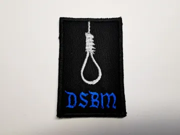 Depressive Black Metal Embroidered Patch Blue