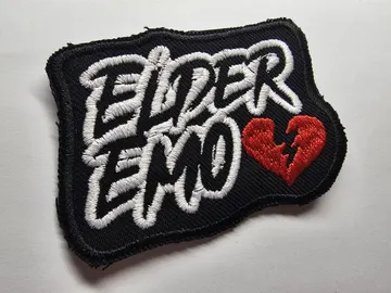 Elder Emo Kid Embroidered Patch Pop Punk Metalcore 00s Culture Throwback
