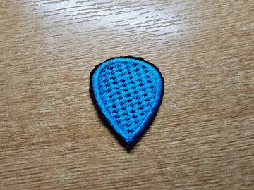 Guitar Plectrum Embroidered Patch Actual Size Guitar Picks
