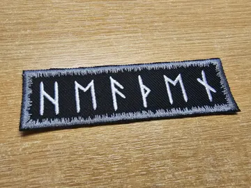 Heathenry Runes Pewter Grey Sew or Iron on Embroidered Patch Viking Warrior Norse Inspired Patches