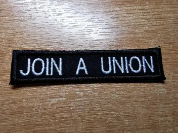 Join a Union Embroidered Iron On Patch Politics Punk Workers Labour Great Resignation