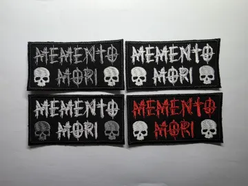 Memento Mori Goth Embroidered Patch with Skulls