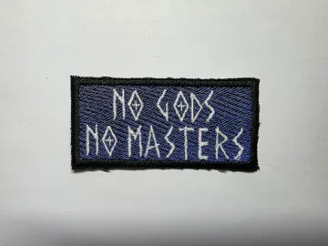 No Gods No Masters Death Metal Anti-Hate Embroidered Patch