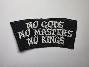 No Gods No Masters No Kings Embroidered Patch Politics Leftist
