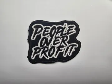 People Over Profit Embroidered Patch Liberal Politics Left-wing