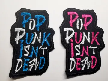Pop Punk Isn't Dead Embroidered Patch Bright and White