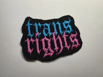 Protect Trans Rights Metal Embroidered Patch LGBTQ+ Patches