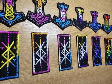 Protection Trans Flag Bindrune Viking Patch