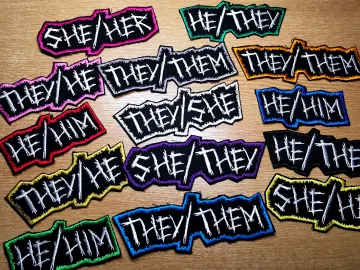 Punk Pronoun Patches Embroidered - SEW ON