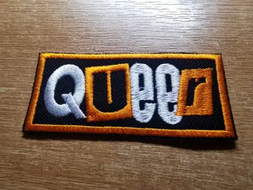 Queer Punk LGBTQ+ Iron On Patch Pumpkin Orange Pride Embroidered Patches