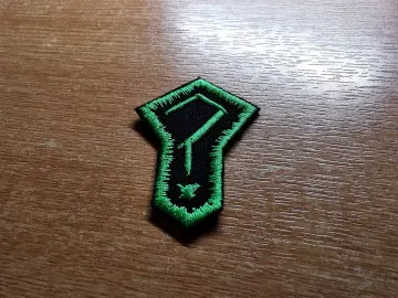 Question Mark Light Emerald Green Small Iron On Embroidered Patch Gothic Punk Crust