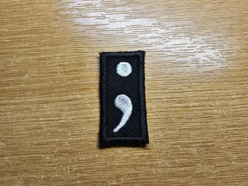 Semi Colon Patch TINY Gap filler for mental health awareness and solidarity