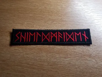 Shieldmaiden Red Runes Iron or Sew on Embroidered Patch Viking Warrior Norse Inspired Patches
