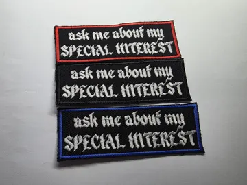 Special Interest Autism Iron On Embroidered Patch Neurodiverse ND