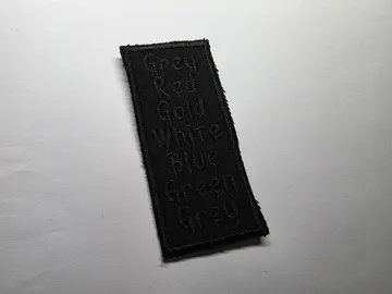 Subtle Disability Pride Embroidered Patches Black Text