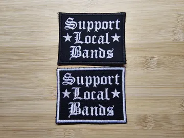 Support Local Bands Patch Old English Music Scene Badge Embroidered