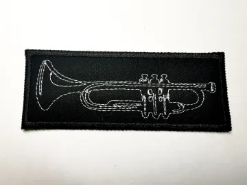 Trumpet Embroidered Patch Ska Jazz Unusual Music Patch for Musicians Iron or Sew on