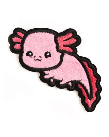 Axolotl Fuzzy Sticker Patch