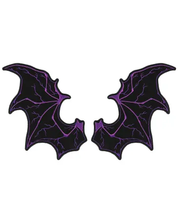 Bat Wings Large Back Patch Set