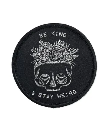 Be Kind & Stay Weird Skull Patch