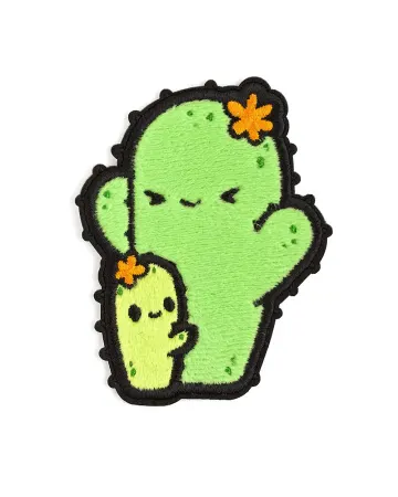Cactus Hugs Fuzzy Sticker Patch