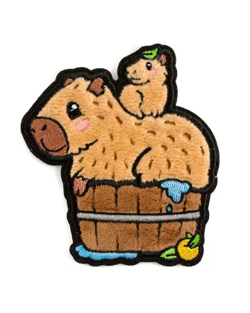 Capybara Cuties Fuzzy Sticker Patch