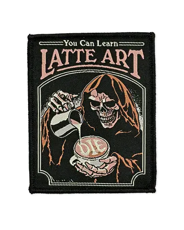 Latte Art Grim Reaper Patch