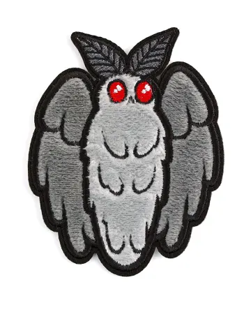Mothman Fuzzy Sticker Patch