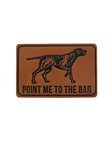Point Me To The Bar Dog Leather Patch