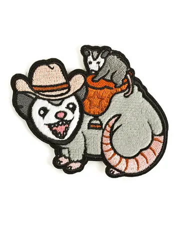 Possum Posse Fuzzy Sticker Patch