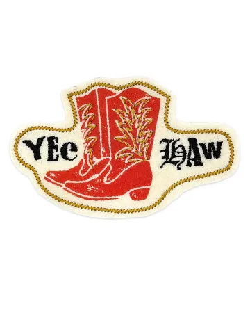 Yee Haw Cowboy Boots Patch