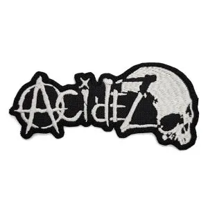 Acidez – embroidered skull band logo patch – ACID01