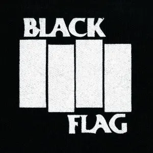 Black Flag - white logo on black patch BLAC03