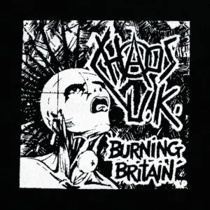 Chaos UK - Burning Britain EP logo patch CHAS01