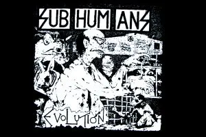Subhumans Evolution image from 80s EP SUBH04