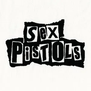 Sex Pistols - font logo band patch white SEXP01
